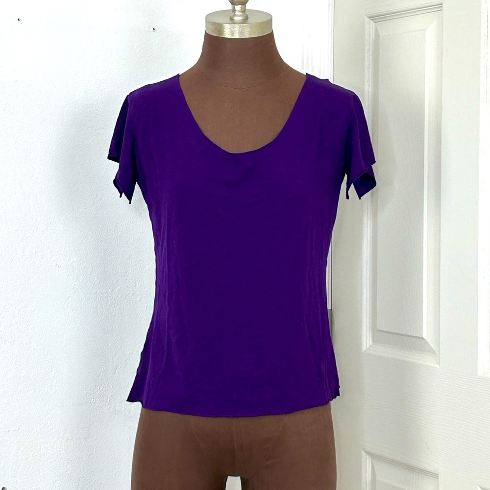 Island Collection Plum Short Sleeve Tee SZ L
